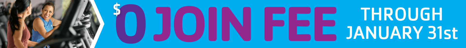Join the Y Nov 29th through Jan 31st with $0 join fee