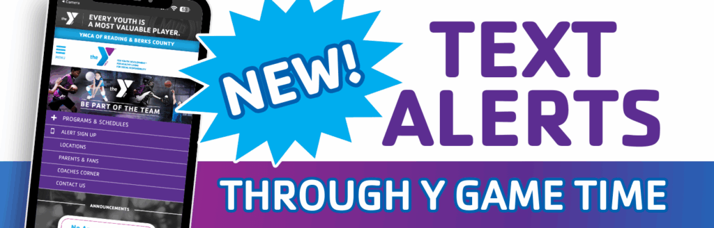 New! Text Message Alerts for the YMCA through Y Game Time