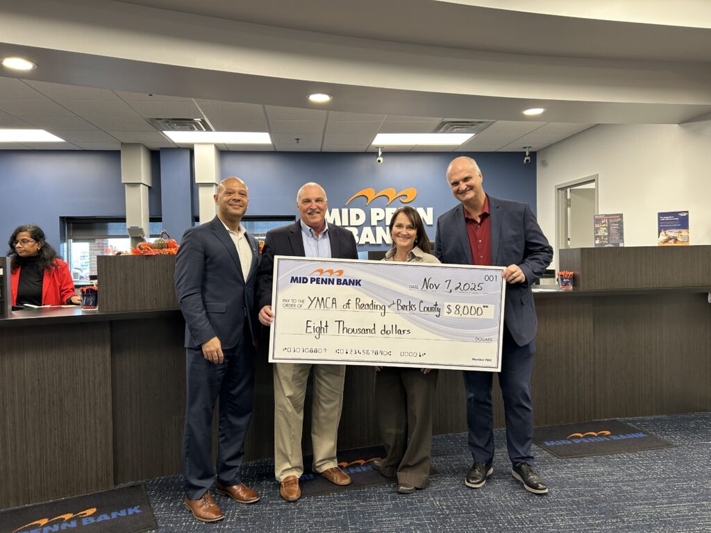 Check presentation from Mid Penn Bank to YMCA of Reading & Berks County