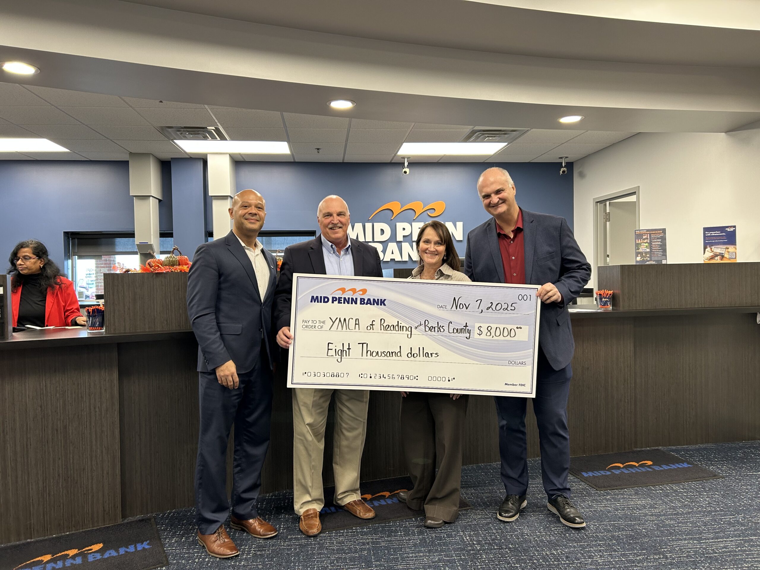 Check presentation from Mid Penn Bank to YMCA of Reading & Berks County
