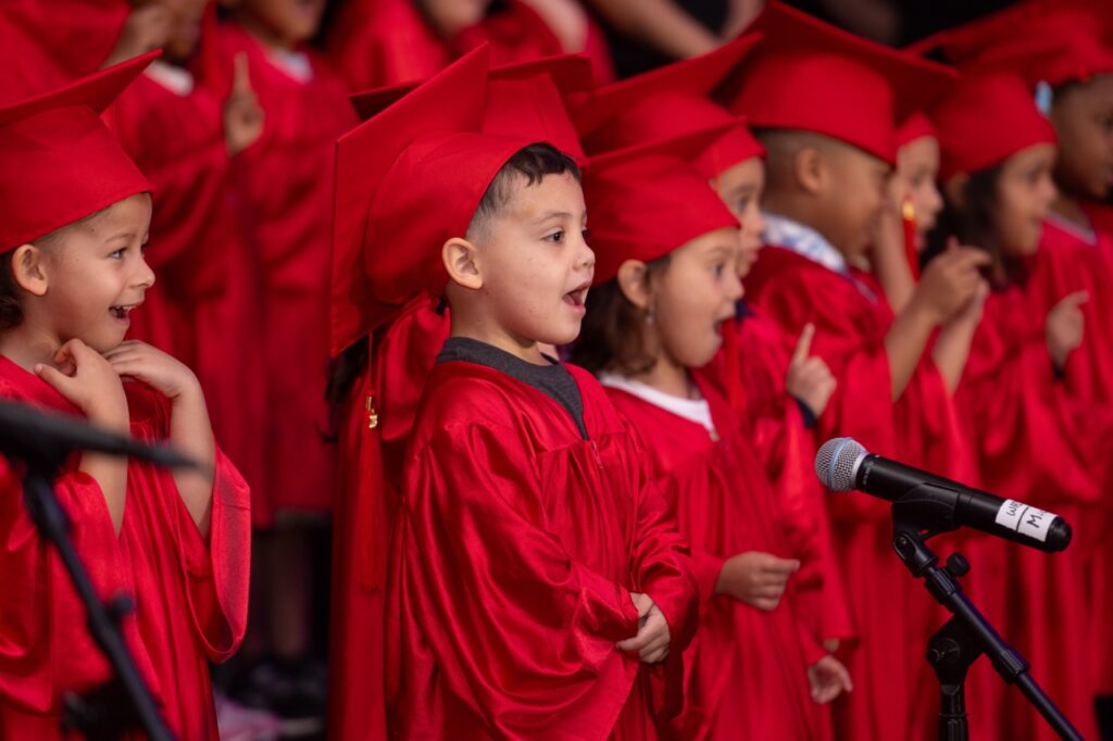 Pre-K Counts students singing a thank-you song during the 2026 YMCA of Reading & Berks County Breakfast of Champions for Youth event.
