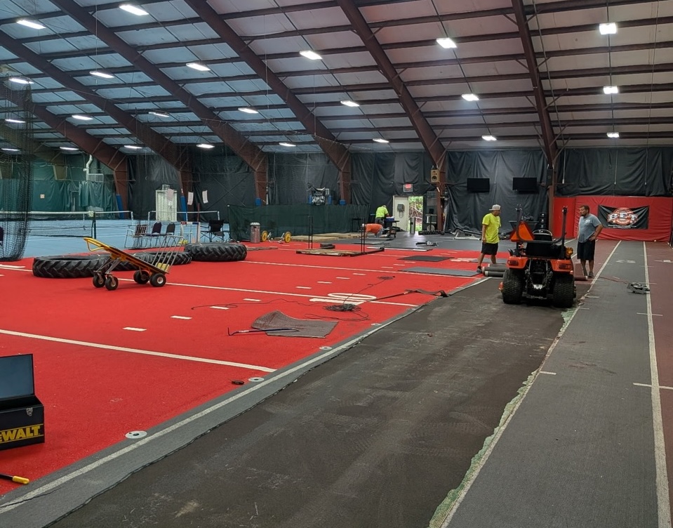 Construction is underway! We can't wait to play on the new courts!
